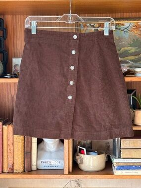 90s VTG Gap Brown Cord Mini Skirt 6